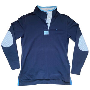 Southern Tide Navy Pulliver with Striped Collar